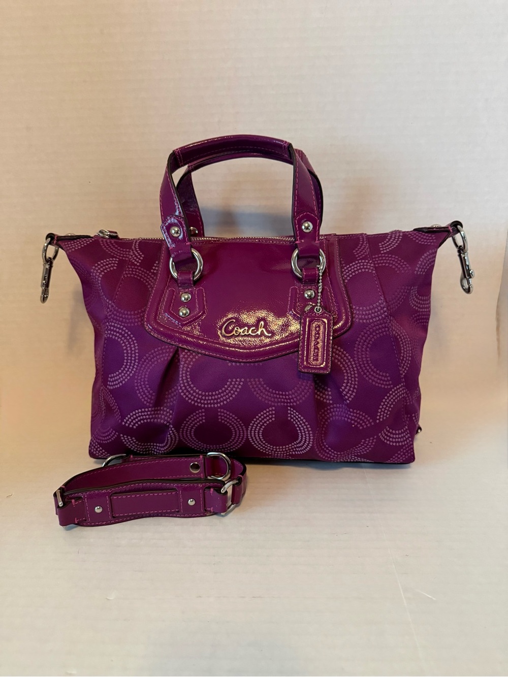 Coach Ashley Dotted Op Art, Purple Berry - Picture 2 of 13